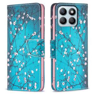 Honor X8b Wonder Series Portemonnee Hoesje - Witte Bloemen