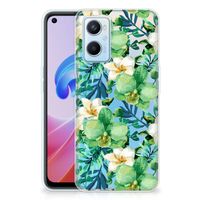 OPPO A96 | OPPO A76 TPU Case Orchidee Groen - thumbnail