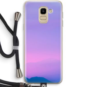 Sunset pastel: Samsung Galaxy J6 (2018) Transparant Hoesje met koord