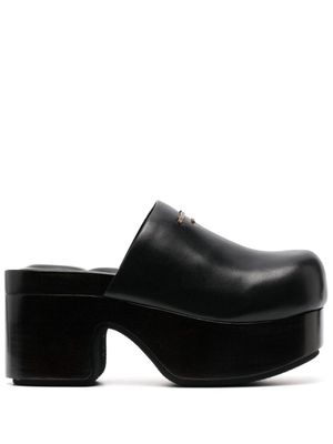 Alexander Wang mules Zoe 85 mm en cuir - Noir