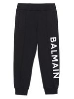 Balmain Kids pantalon de jogging en coton à logo imprimé - Noir - thumbnail