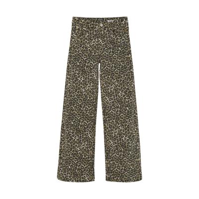 Indian Blue Jeans Winter broek meisjes - zand - wide fit/luipaard