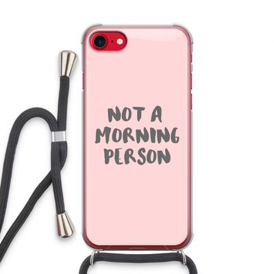 Morning person: iPhone SE 2020 Transparant Hoesje met koord