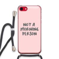 Morning person: iPhone SE 2020 Transparant Hoesje met koord