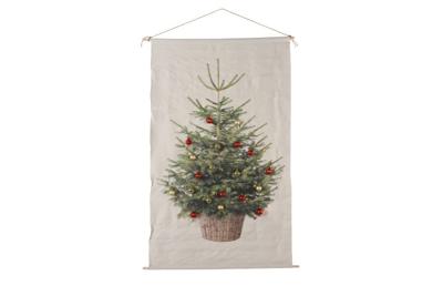 Wanddoek kerstboom m/20kerstballen - Countryfield