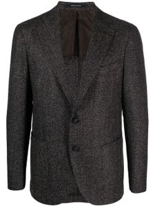 Tagliatore blazer en tweed à simple boutonnage - Noir