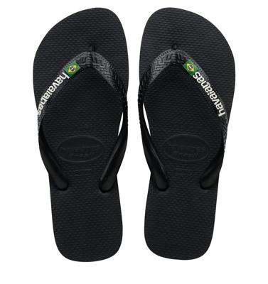 Havaianas - Brasil Logo zwart Rubber Unisex
