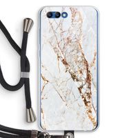 Goud marmer: Honor 10 Transparant Hoesje met koord