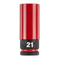 Milwaukee SHOCKWAVE 1/2 Slagmoerdop met sleeve HEX 21 mm - 4932493373