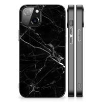 Apple iPhone 13/14 Marmeren Print Telefoonhoesje Marmer Zwart - Origineel Cadeau Vader
