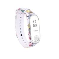 Siliconen schilderij polsband horloge band voor Xiaomi mi band 3 & 4 Siliconen schilderij polsband horloge band voor Xiaomi mi band 3 & 4