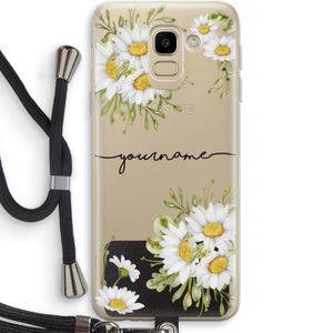 Daisies: Samsung Galaxy J6 (2018) Transparant Hoesje met koord