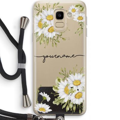 Daisies: Samsung Galaxy J6 (2018) Transparant Hoesje met koord