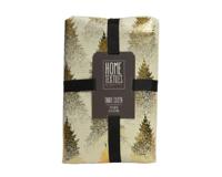 Tafelkleed met kerstboom creme 140 x 180 cm