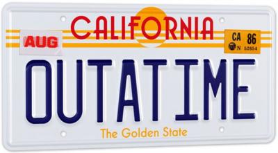 Back to the Future OUTATIME License Plate Replica