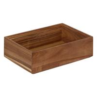 Bestekbak/keuken organizer - 1 vaks - Smart Desk serie - acacia hout - 15 x 23 x 7 cm