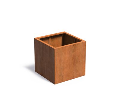 Cortenstaal plantenbak CARREZ zonder bodem 80x80x80cm.