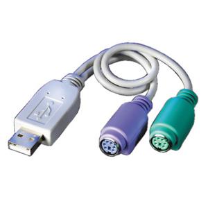 Value Computer Adapterkabel [1x USB-A 2.0 stekker - 2x PS/2-bus] 0.30 m