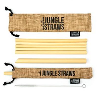 Set van 6 Bamboe Rietjes