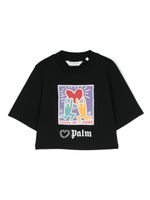 Palm Angels Kids x Keith Haring t-shirt crop à imprimé graphique - Noir