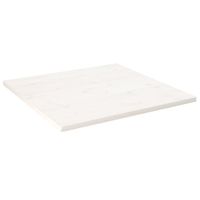 Tafelblad vierkant 80x80x2,5 cm massief grenenhout wit