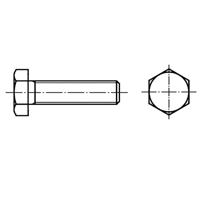 TOOLCRAFT 127348 Zeskantbout M27 80 mm Buitenzeskant DIN 933 Staal Galvanisch verzinkt 10 stuk(s)