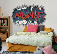 Gamer-graffiti Muursticker tienerkamer - thumbnail