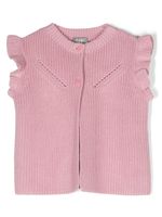 Il Gufo cardigan à design sans manches - Rose