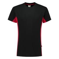 Tricorp T-Shirt Bicolor - 102004 - zwart/rood - maat L