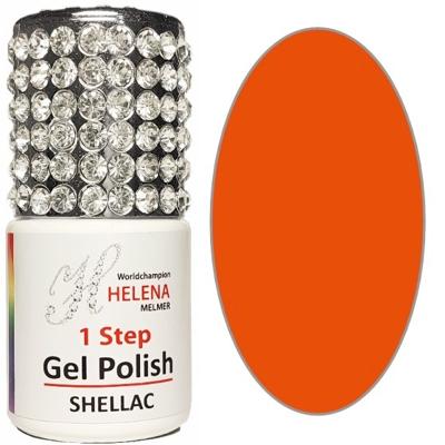 Helena Melmer Gellak 62-Fleurig Oranje met Effen Finish