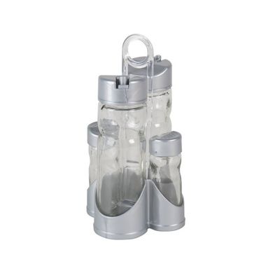 1x Olie- En Azijn Sets Van Kunststof Grijs - Olie- En Azijnstellen 1x Olie- En Azijn Sets Van Kunststof Grijs - Olie- En Azijnstellen