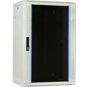 DSI 18U Witte Wandkast met glazen deur - DS6418W server rack 600 x 450 x 900mm