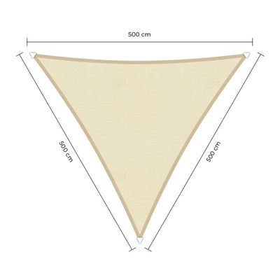 Sunfighter Waterproof driehoek ivoor 5x5x5m.