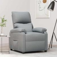 Fauteuil verstelbaar stof lichtgrijs