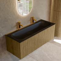 Badmeubel Mondiaz Kurve | 120 cm cm | Meubelkleur Dusk | Wastafelkleur Urban | Solid surface | Wasbak midden spoelbak | 2 kraangaten Badmeubel Mondiaz Kurve | 120 cm cm | Meubelkleur Dusk | Wastafelkleur Urban | Solid surface | Wasbak midden spoelbak | 2 kraangaten