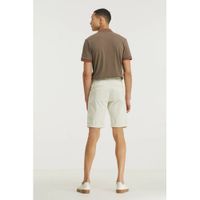 BOSS Casual regular fit polo met contrastbies beige - thumbnail