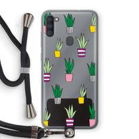 Sanseveria: Samsung Galaxy A11 Transparant Hoesje met koord