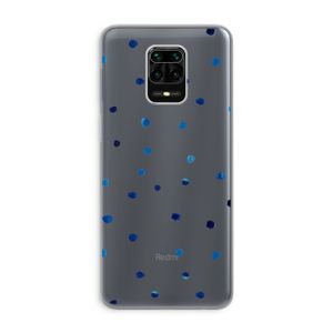 Blauwe stippen: Xiaomi Redmi Note 9 Pro Transparant Hoesje
