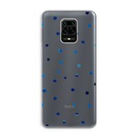 Blauwe stippen: Xiaomi Redmi Note 9 Pro Transparant Hoesje