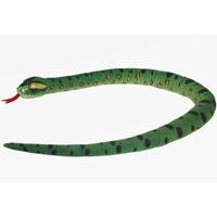 Pluche knuffel slang anaconda - groen - 150 cm - kraalogen - reptielen knuffels