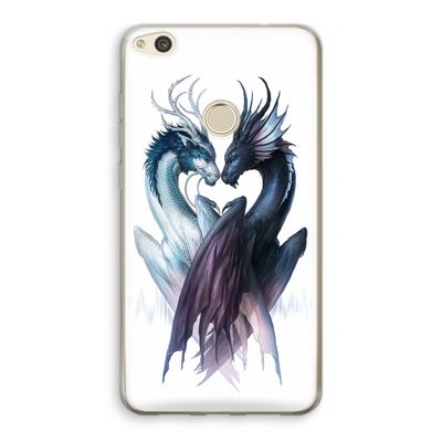 Yin Yang Dragons: Huawei Ascend P8 Lite (2017) Transparant Hoesje