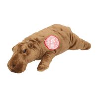 Knuffel nijlpaard bruin 25 cm   -