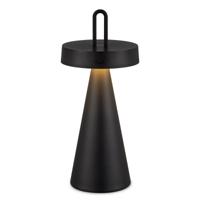 Draadloze Oplaadbare LED Tafellamp - Binnen & Buiten - Dimbaar - ø12.8 x 29 cm - Warmwit licht - 3000mAh - Zwart