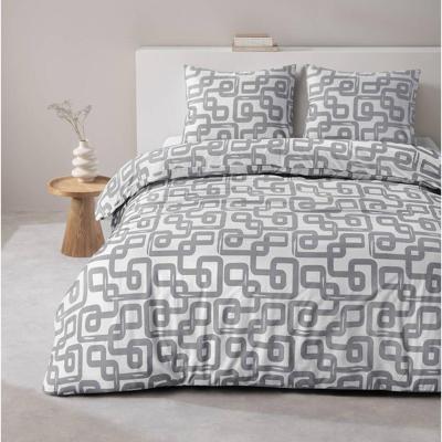 2e Halve Prijs Leen Bakker - Dekbedovertrek Malaga - 240x2020 Cm - Polyester - Grijs
