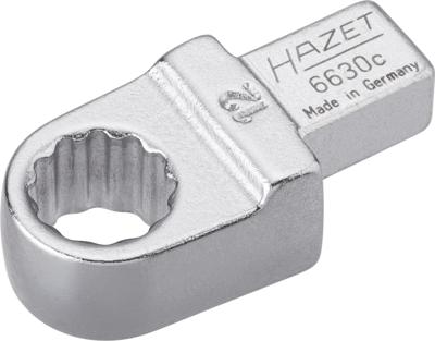 HAZET Insteekringsleutel 6630C-12 · 9 x 12 mm insteekvierkant massief · Buitentwaalfkant tractieprofiel · SW 12 mm