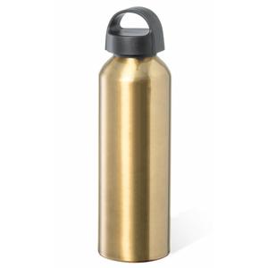 Waterfles / drinkfles / sportfles - metallic goud - aluminium - 800 ml - schroefdop