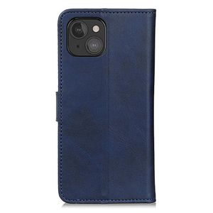 Casecentive Leren Wallet case met sluiting iPhone 13 Mini blauw - 8720153793971