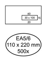 Envelop Quantore 110x220mm venster 3x10cm rechts zelfkl 500s - thumbnail