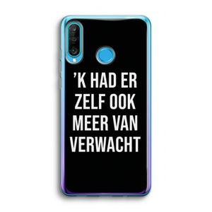 Meer verwacht - Zwart: Huawei P30 Lite Transparant Hoesje