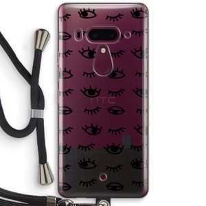 Eye pattern #2: HTC U12+ Transparant Hoesje met koord
